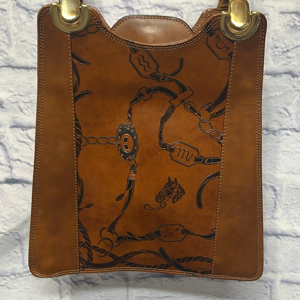 Cristian Satchel Astro Horse Handbag Genuine Italian leather